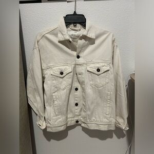 Cotton on white denim jacket